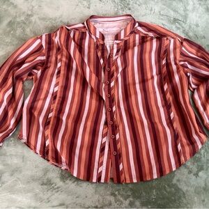 Amazon Women's Striped Button-Down Shirt